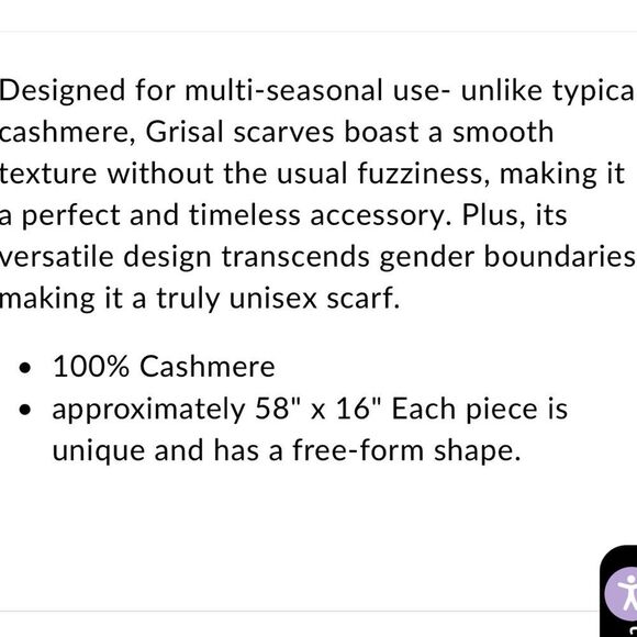 Grisal Cashmere Mini Love Scarf - Picture 5 of 5